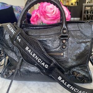 Black Motocross Classic City Bag by Balenciaga.